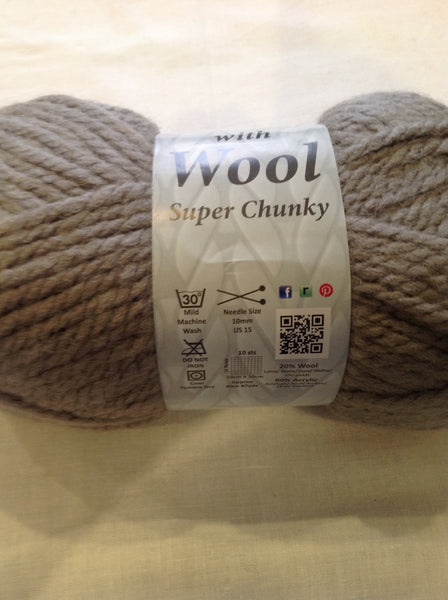 WENDY WITH 20% PURE WOOL SUPER CHUNKY KNITTING WOOL YARN 5X100g Various Colours