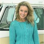 Wendy Supreme Super Chunky Knitting Cotton Leaflet Pattern 5776 Ladies Cropped  Cable Jacket 32"-44" Inch