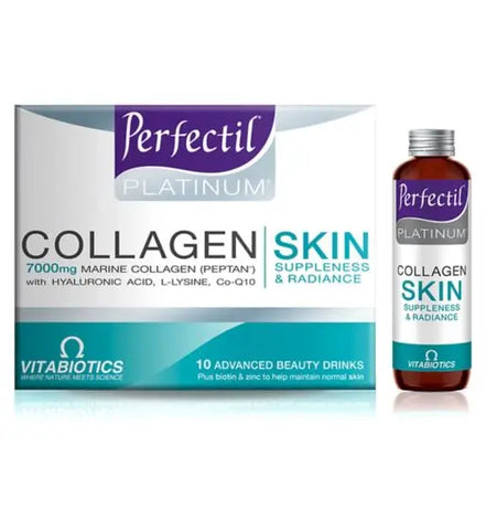 VITABIOTICS PERFECTIL PLATINUM COLLAGEN SKIN DRINK 10X50ML SUPPLENESS & RADIANCE