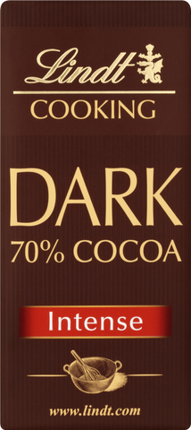 Lindt Cooking Chocolate Dark 70% Cocoa  Intense 2x 200g Bars New