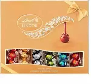 Lindt Lindor Assorted Milk Chocolate Truffles 525g Gold Box Expiry JUNE 2025