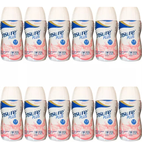 Ensure Plus Nutritional Supplement Drink Strawberry Flavour 12x200ml Bottles Expiry 30th September 2025