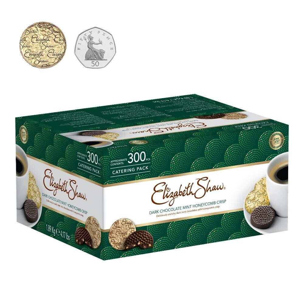 ELIZABETH SHAW DARK CHOCOLATE MINT HONEYCOMB CRISP 300PCS Expiry 09/2025