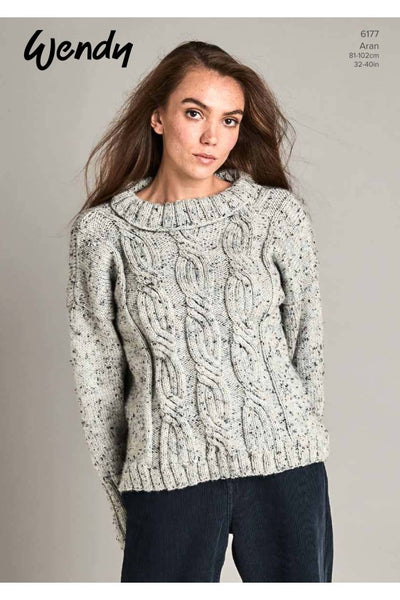 WENDY DOUBLE KNITTING WOOL KNITTING PATTERN LEAFLET 5517 Ladies Cabled Cardigan