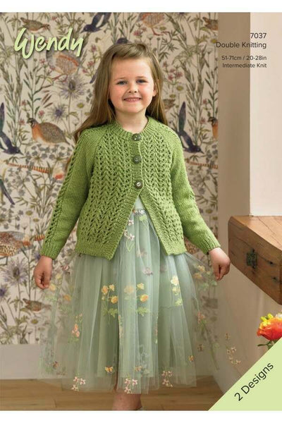 Wendy Supreme Super Chunky Knitting Cotton Leaflet Pattern 5776 Ladies Cropped  Cable Jacket 32"-44" Inch