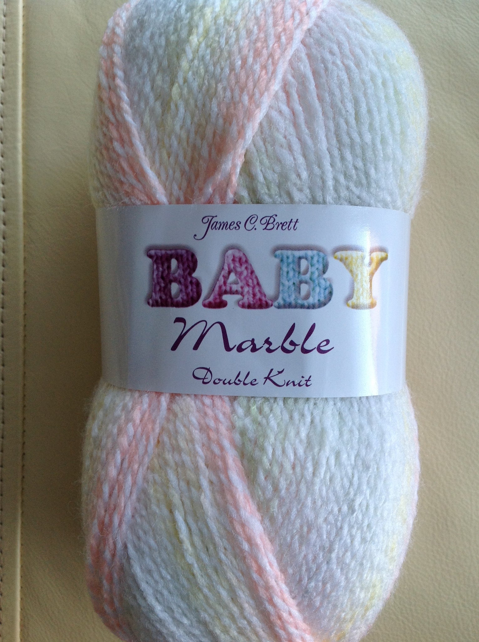 5 X 100 GRAM BALLS OF JAMES BRETT BABY MARBLE DOUBLE KNITTING WOOL YARN NEW