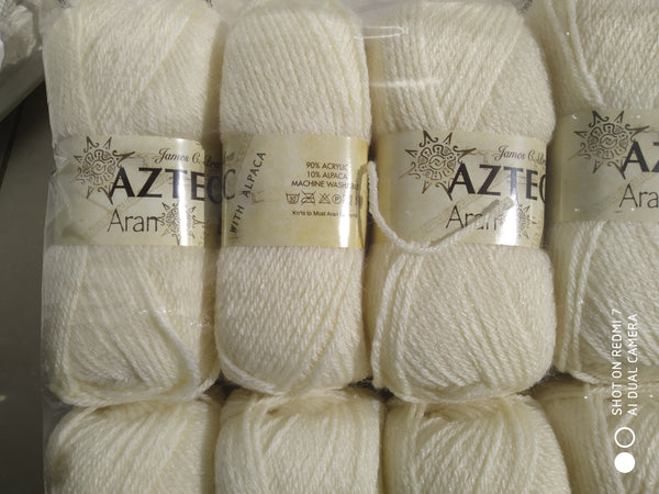 JAMES C BRETT AZTEC ARAN KNITTING WOOL 5X100G 10% ALPACA VARIOUS SHADES NEW