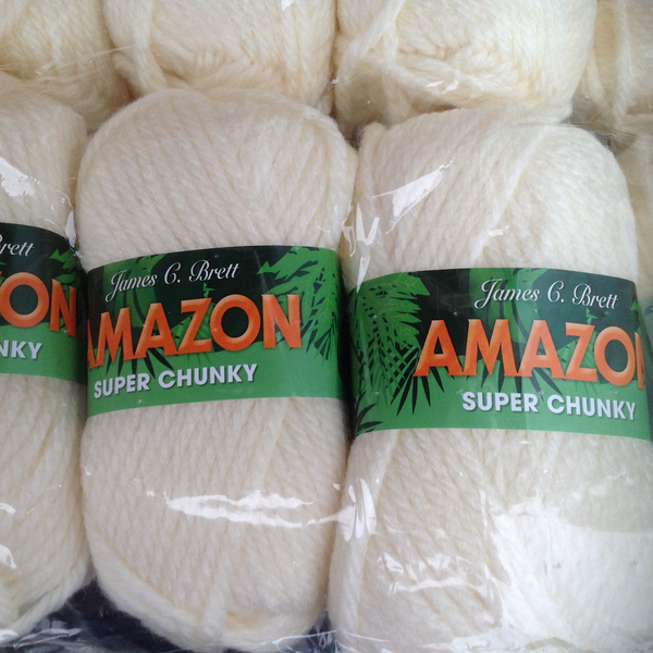 JAMES C BRETT AMAZON SUPER CHUNKY KNITTING WOOL YARN 5X100G VARIOUS COLOURS