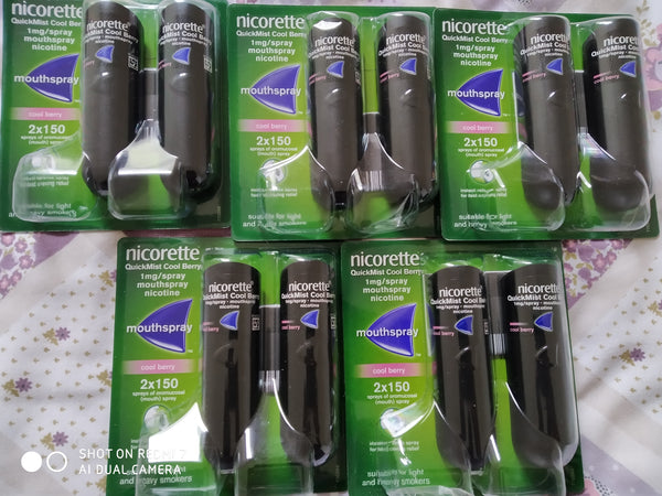 NICORETTE QUICKMIST MOUTH SPRAY COOL BERRY 2X1Mg SPRAYS EXPIRY DECEMBER 2025 & LATER