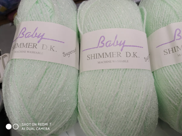 JAMES C BRETT BABY SHIMMER DOUBLE KNITTING WOOL YARN VARIOUS COLOURS 5X100g NEW