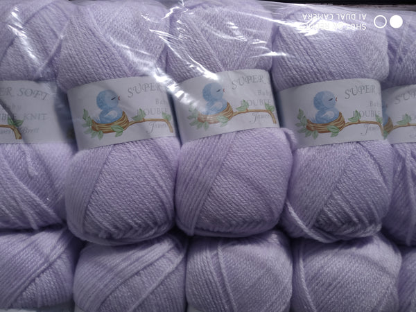 JAMES BRETT BABY SUPERSOFT DOUBLE KNITTING WOOL YARN 5X100G VARIOUS COLOURS CHOOSE.