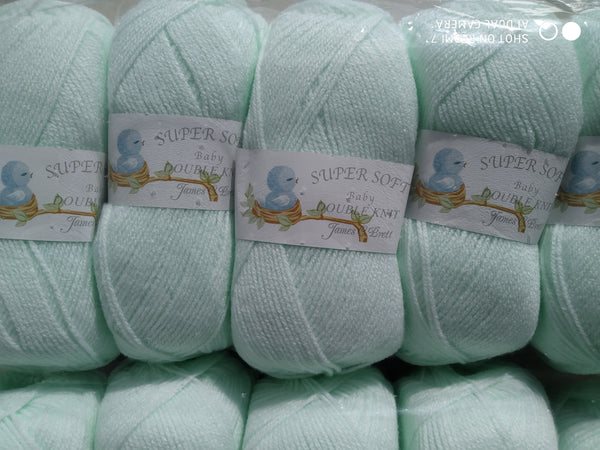 JAMES C BRETT SUPERSOFT BABY DOUBLE KNITTING WOOL YARN 5X100G 8 VARIOUS COLOURS