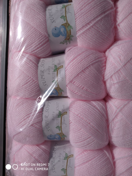 JAMES C BRETT SUPERSOFT BABY DOUBLE KNITTING WOOL YARN 5X100G 8 VARIOUS COLOURS