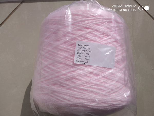 JAMES BRETT BABY 4PLY MACHINE HAND KNITTING WOOL YARN 1X500G CONE 8 SHADES NEW