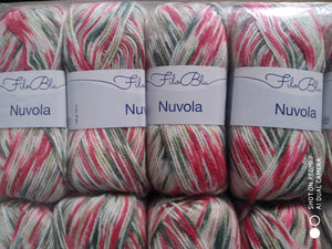 FILO BLU NUVOLA PRINT DOUBLE KNITTING WOOL YARN 5X100G BALLS COLOURS GRUNDL NEW