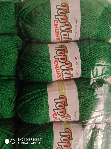 JAMES C BRETT TOP VALUE CHUNKY KNITTING WOOL YARN 5X100G BALLS VARIOUS COLOURS