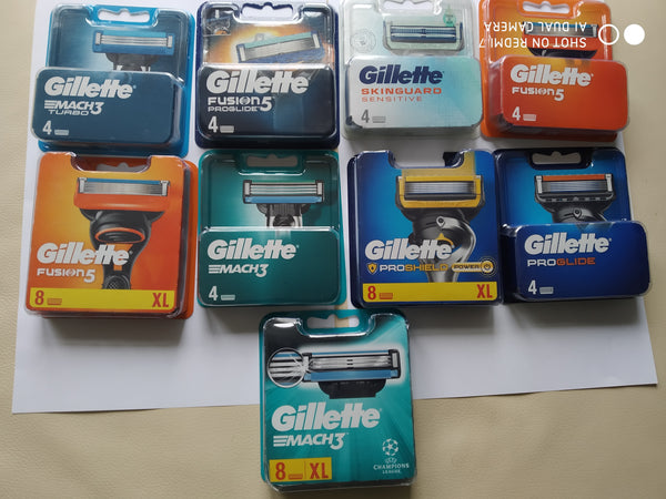 GILLETTE FUSION5 PROGLIDE PROSHIELD POWER SENSITIVE MACH3 RAZOR BLADES SKINGUARD