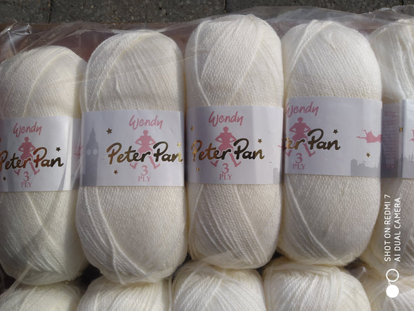 WENDY PETER PAN 3PLY KNITTING WOOL YARN 5X50G BALLS