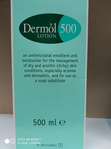 DERMOL500 LOTION ANTIMICROBIAL MOISTURISER EMOLLIENT ECZEMA DRY SKIN NEW EXPIRY SEPTEMBER 2025