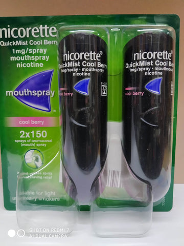 NICORETTE QUICKMIST MOUTH SPRAY COOL BERRY 2X1Mg SPRAYS EXPIRY DECEMBER 2025 & LATER