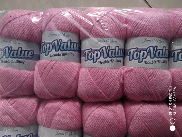 JAMES C BRETT TOP VALUE DOUBLE KNITTING WOOL YARN VARIOUS COLOURS 5x100g NEW