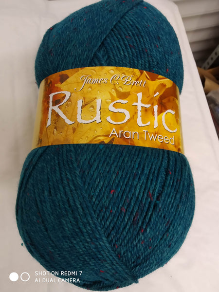 JAMES BRETT RUSTIC ARAN KNITTING WOOL YARN 1X400G Ball VARIOUS COLOURS NEW