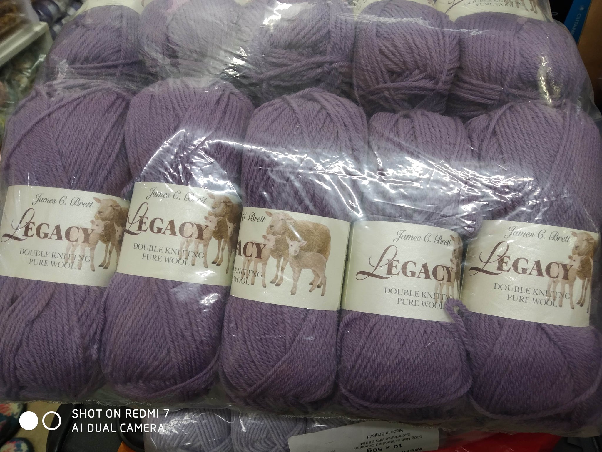 JAMES C BRETT LEGACY PURE NEW WOOL 5X50G BALLS DOUBLE KNITTING 100% Superwash Wool. Heather q4