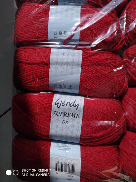 WENDY SUPREME  DOUBLE KNITTING BABY WOOL YARN 5X100G BALLS VARIOUS COLOURS