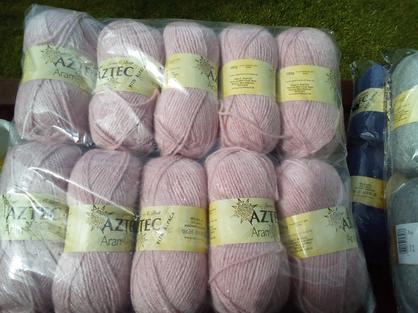 JAMES C BRETT AZTEC ARAN KNITTING WOOL YARN 5X100G 10% ALPACA VARIOUS SHADES