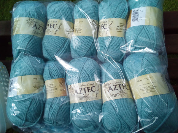 JAMES C BRETT AZTEC ARAN KNITTING WOOL 5X100G 10% ALPACA VARIOUS SHADES NEW