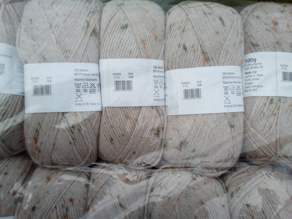 JAMES C BRETT MISTY TWEED STYLE DOUBLE KNITTING WOOL YARN 5X100G NEW