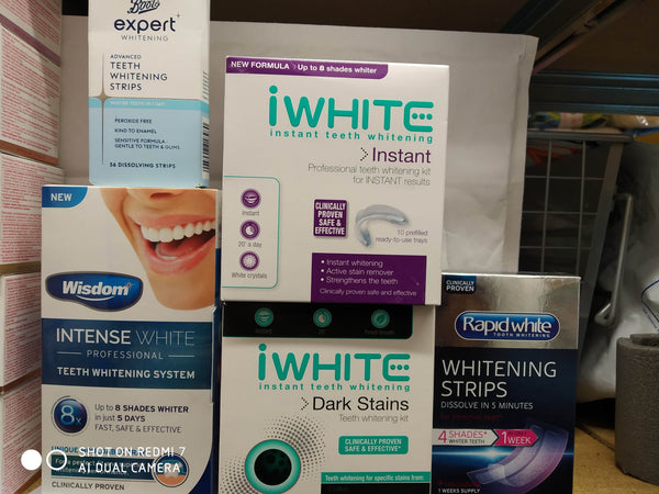 WISDOM INTENSE WHITE TEETH WHITENING STRIPS 6 SHADES WHITER IN 7 DAYS EXP 2024