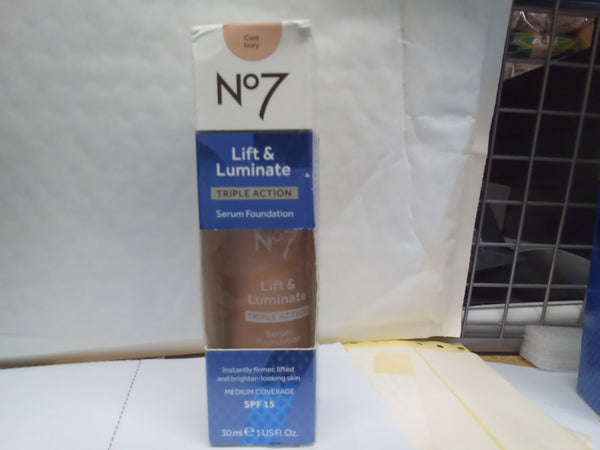 BOOTS N07 LIFT & LUMINATE 30ml TRIPLE ACTION SERUM FOUNDATION SPF15 NEW VARIOUS COLOURS