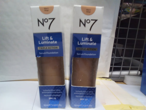 BOOTS N07 LIFT & LUMINATE 30ml TRIPLE ACTION SERUM FOUNDATION SPF15 NEW VARIOUS COLOURS