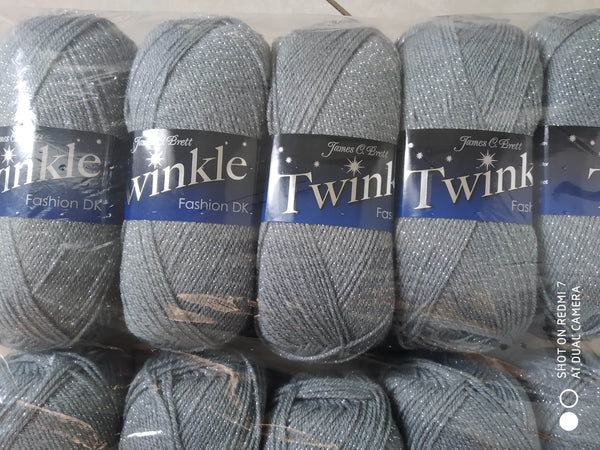 JAMES C BRETT TWINKLE FASHION DOUBLE KNITTING WOOL YARN 5x100g Choose Colour