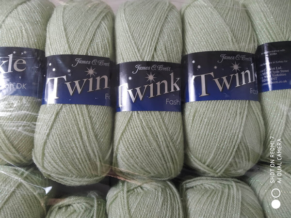 JAMES C BRETT TWINKLE FASHION DOUBLE KNITTING WOOL YARN 5x100g Choose Colour