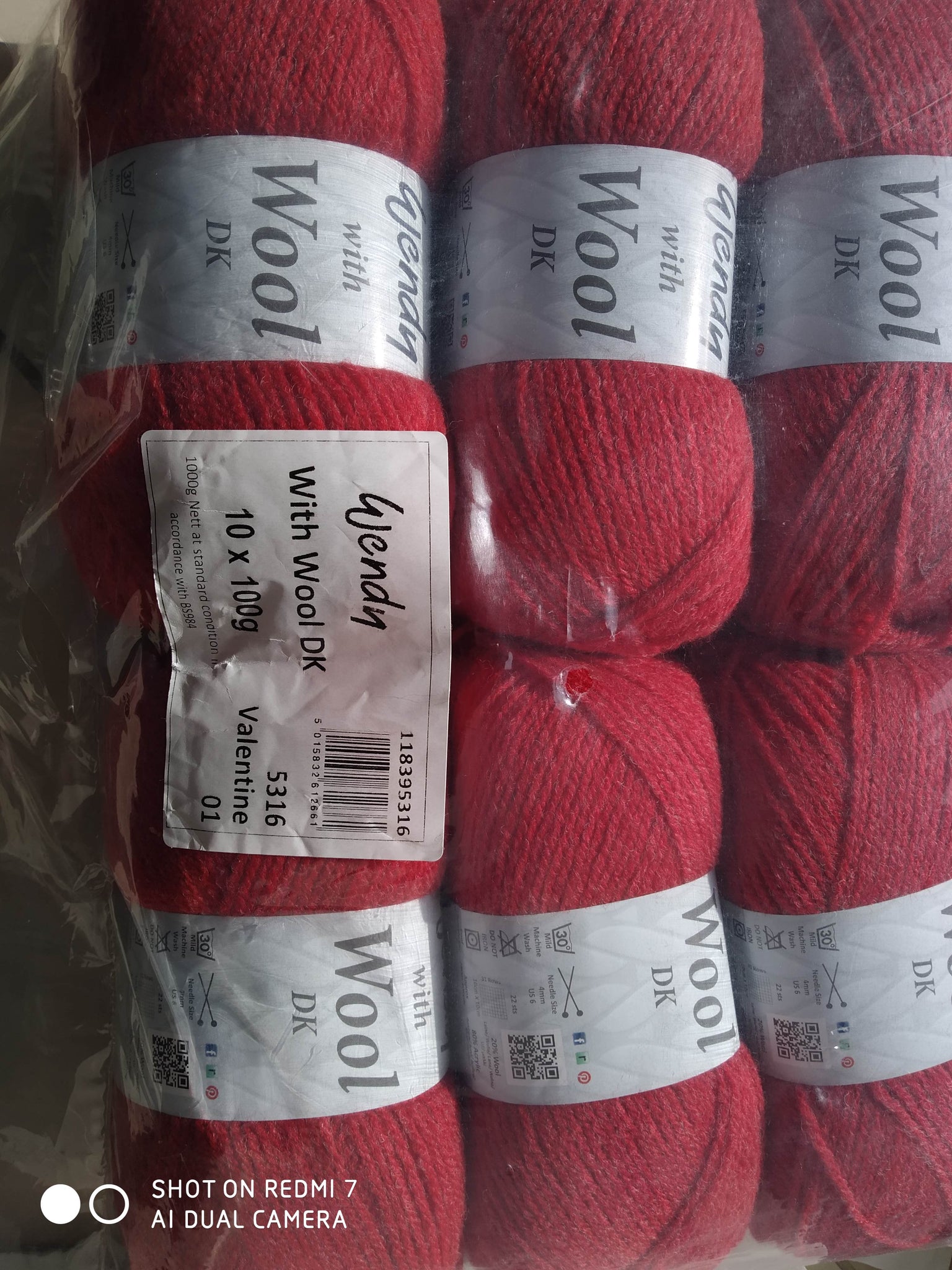 WENDY WITH WOOL 5 X 100 GRAM BALLS 20% PURE WOOL DOUBLE KNITTING VARIOUS COLOURS