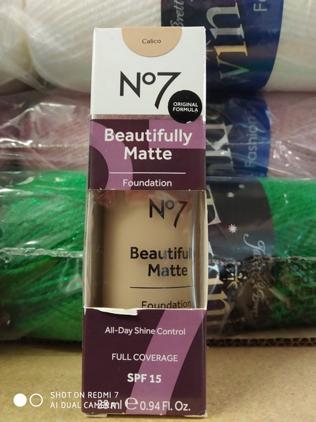 Boots N07 BEAUTIFULLY MATTE FOUNDATION 28ml Medium Coverage SPF25 New Choose Colour Required