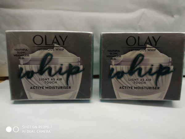 OLAY LUMINOUS WHIP ACTIVE MOISTURISER LIGHT AS AIR 50ML NEW