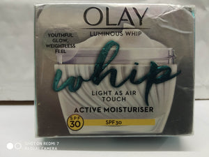 OLAY LUMINOUS WHIP ACTIVE MOISTURISER LIGHT AS AIR 50ML NEW