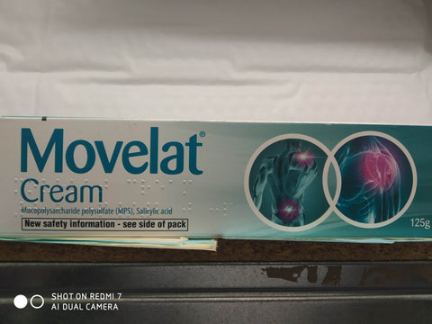 MOVELAT RELIEF CREAM 125g RELIEF FROM PAIN & STIFFNESS NEW UNUSED EXPIRY APRIL 2025