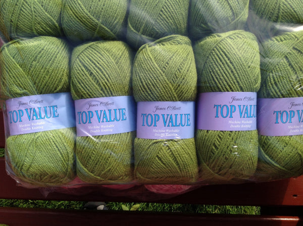 JAMES C BRETT TOP VALUE DOUBLE KNITTING WOOL YARN VARIOUS COLOURS 5x100g NEW