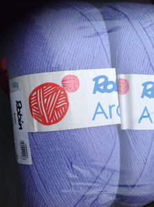 ROBIN ARAN KNITTING WOOL YARN 1X400G BALL 100% ACRYLIC BLACK,LAVENDER,BLUE.,CHOOSE.