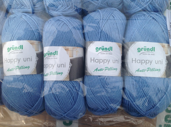 GRUNDL HAPPY COLOR ANTI-PIL PRINT DOUBLE KNITTING WOOL YARN 5X100G BALLS COLOURS