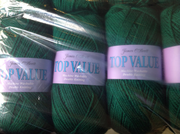 JAMES C BRETT TOP VALUE DOUBLE KNITTING WOOL YARN VARIOUS COLOURS 5x100g NEW