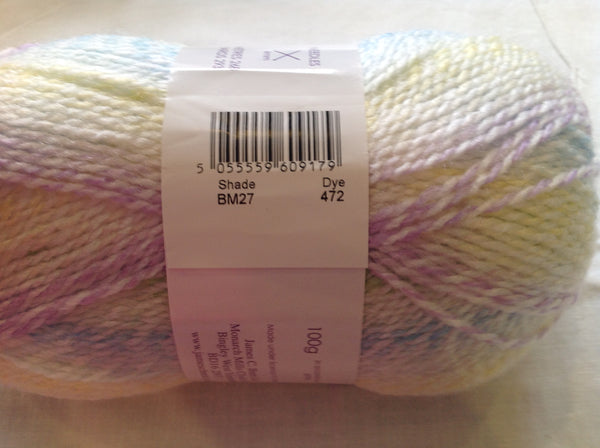 5 X 100 GRAM BALLS OF JAMES BRETT BABY MARBLE DOUBLE KNITTING WOOL YARN NEW