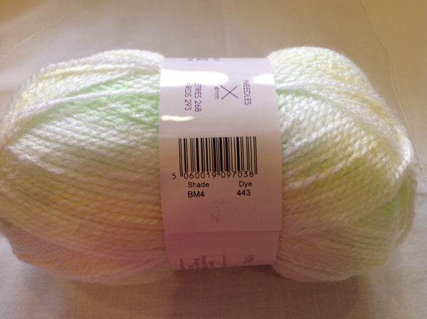 5 X 100 GRAM BALLS OF JAMES BRETT BABY MARBLE DOUBLE KNITTING WOOL YARN NEW