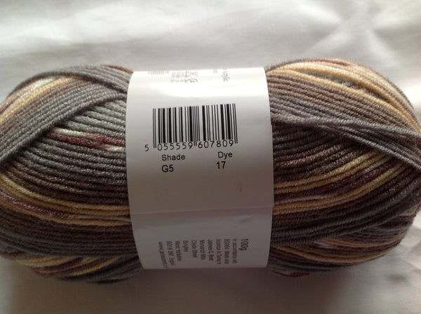 JAMES BRETT FAIRGROUND BABY DOUBLE KNITTING WOOL YARN 5X100G RANDOM PRINT DYE G6