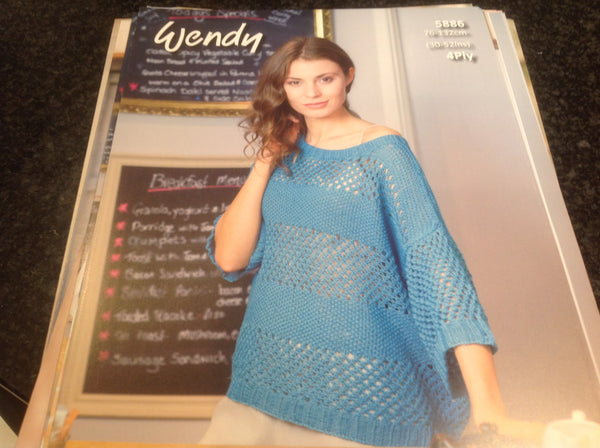 WENDY RAMSDALE WOOL DOUBLE KNITTING PATTERN 5788 LADIES LONG AND SHORT SLEEVE CARDIGAN NEW