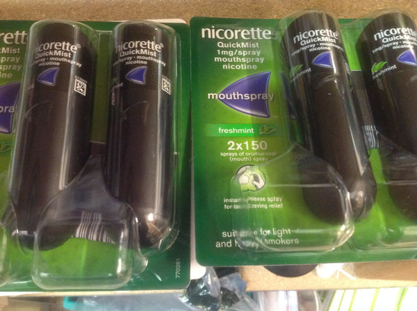 NICORETTE QUICKMIST MOUTH SPRAY FRESHMINT 2 X1Mg EXPIRY DECEMBER 2025 NEW